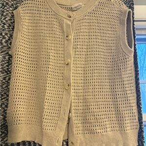 Universal Thread Beige Button-Up Sweater Vest